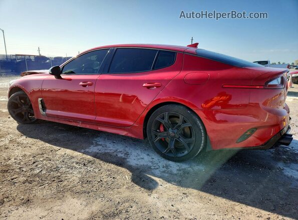 KNAE45LCXJ6031877 2018 KIA STINGER Red Trasero izquierdo