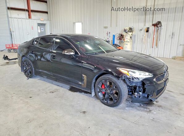 KNAE55LC1J6040285 2018 KIA STINGER Black Delantero derecho
