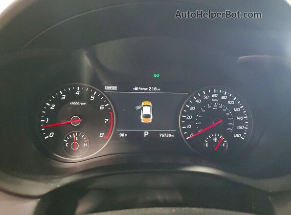 KNAE55LC1J6040285 2018 KIA STINGER Black Vista del cuadro de instrumentos