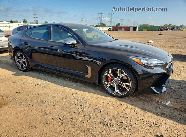KNAE55LC1L6074231 2020 KIA STINGER Black Przód prawy