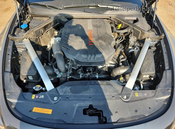 KNAE55LC1L6074231 2020 KIA STINGER Black Widok wnętrza z tyłu
