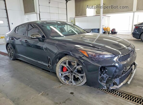 KNAE55LC2J6016772 2018 KIA STINGER Black Delantero derecho