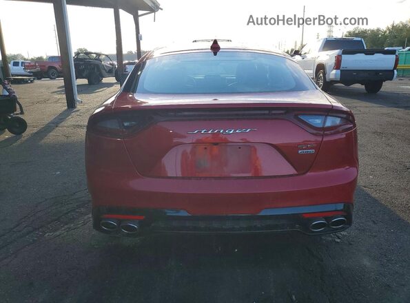 KNAE55LC2J6019428 2018 KIA STINGER Maroon Вид ззаду