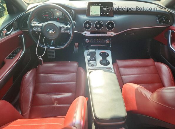 KNAE55LC3K6042928 2019 KIA STINGER Black Առջևի վահանակի տեսք