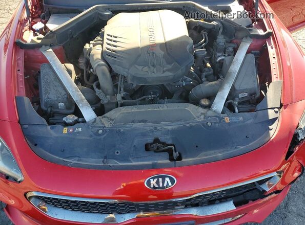 KNAE55LC3K6060152 2019 KIA STINGER Red Widok wnętrza z tyłu