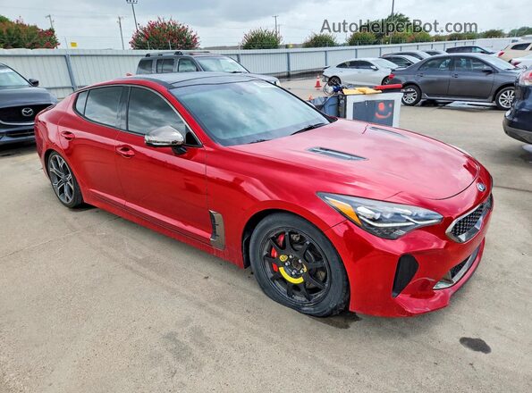 KNAE55LC3L6073632 2020 KIA STINGER Red Przód prawy