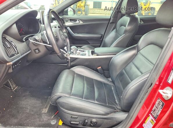 KNAE55LC3L6073632 2020 KIA STINGER Red Widok wnętrza z przodu