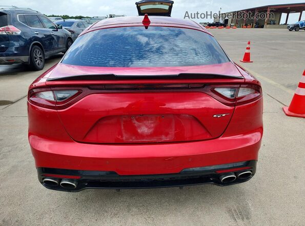 KNAE55LC3L6073632 2020 KIA STINGER Red Widok z tyłu