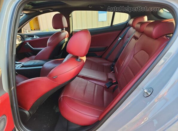 KNAE55LC6J6040296 2018 KIA STINGER Gray Հետևի նստատեղերի տեսք