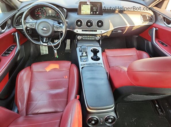 KNAE55LC6J6040296 2018 KIA STINGER Gray Առջևի վահանակի տեսք