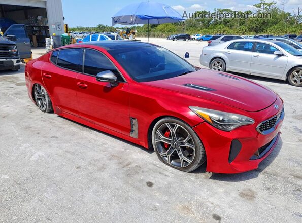KNAE55LC8J6012872 2018 KIA STINGER Red წინა მარჯვენა