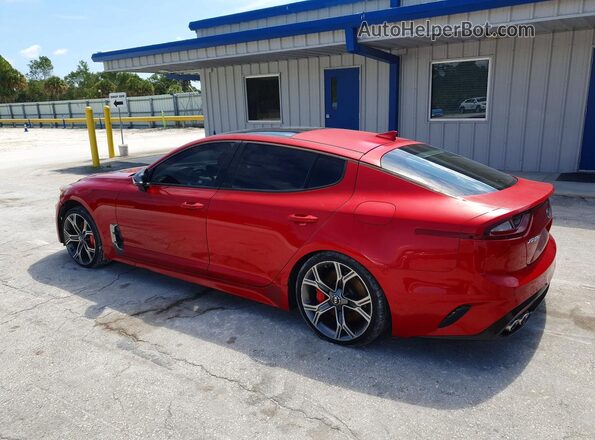KNAE55LC8J6012872 2018 KIA STINGER Red უკანა მარცხენა