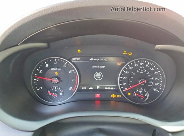 KNAE55LC8J6012872 2018 KIA STINGER Red ხელსაწყოთა პანელის ხედი