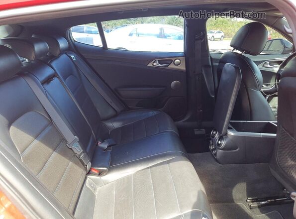 KNAE55LC8J6012872 2018 KIA STINGER Red უკანა სავარძლების ხედი