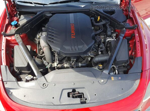 KNAE55LC8J6012872 2018 KIA STINGER Red უკანა სალონის ხედი