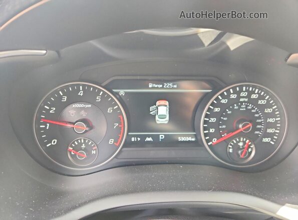 KNAE55LC8N6103159 2022 KIA STINGER White ხელსაწყოთა პანელის ხედი