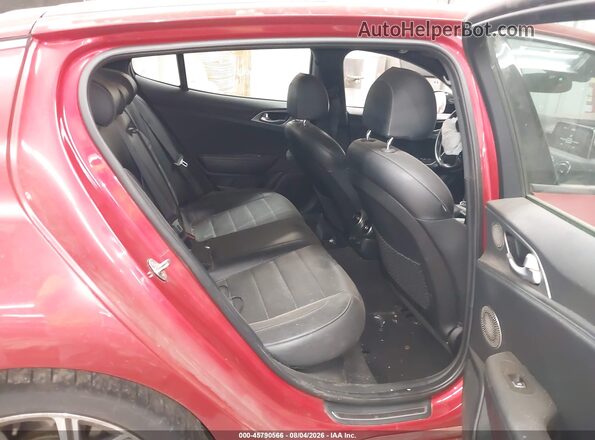 KNAE55LC9J6019944 2018 KIA STINGER Red VIN կոդի պիտակի տեսք