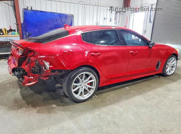 KNAE55LC9J6023329 2018 KIA STINGER Красный Задняя правая четверть