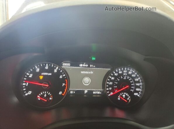 KNAE55LCXJ6011626 2018 KIA STINGER Two Tone Instrument cluster view