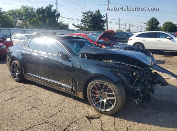 KNAE55LCXK6043140 2019 KIA STINGER Черный Передняя правая четверть