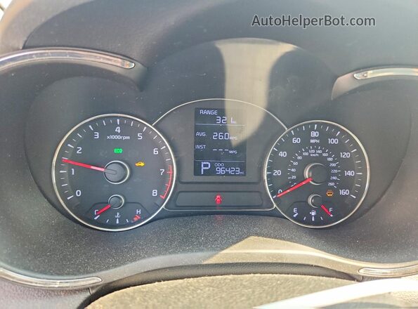 KNAFK4A66G5576166 2016 KIA FORTE Silver Widok zestawu wskaźników
