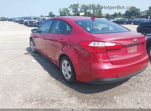 KNAFK4A67G5438507 2016 KIA FORTE Red Задня ліва чверть
