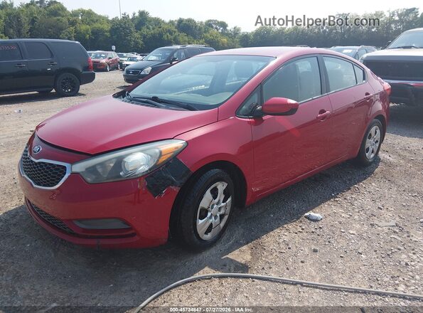 KNAFK4A67G5438507 2016 KIA FORTE Red Передня ліва чверть