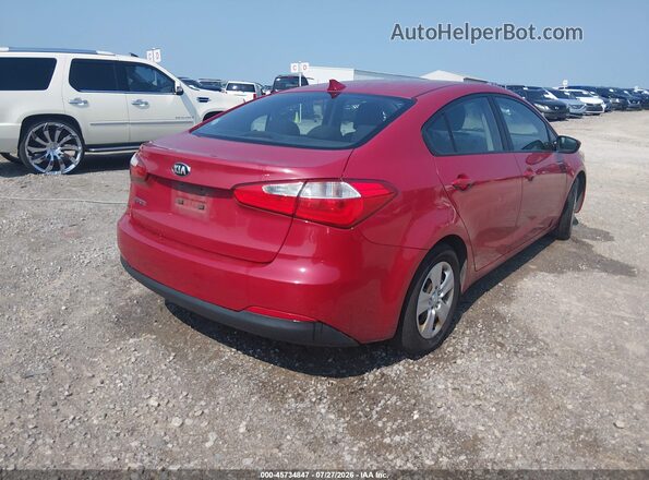 KNAFK4A67G5438507 2016 KIA FORTE Red Задня права чверть