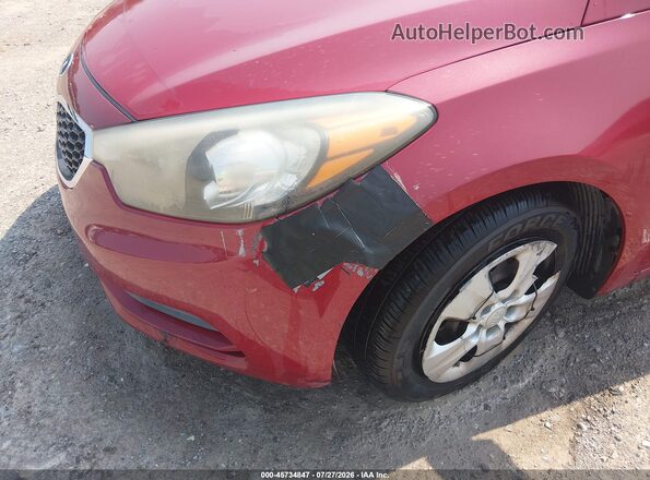 KNAFK4A67G5438507 2016 KIA FORTE Red Вид спереду