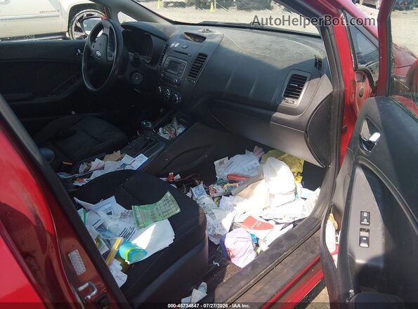 KNAFK4A67G5438507 2016 KIA FORTE Red Вид салону спереду