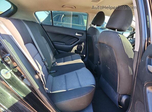 KNAFK5A80G5658207 2016 KIA FORTE Black Widok tylnych siedzeń