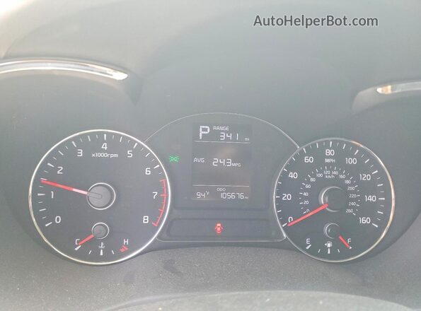 KNAFK5A83J5773536 2018 KIA FORTE White Widok zestawu wskaźników