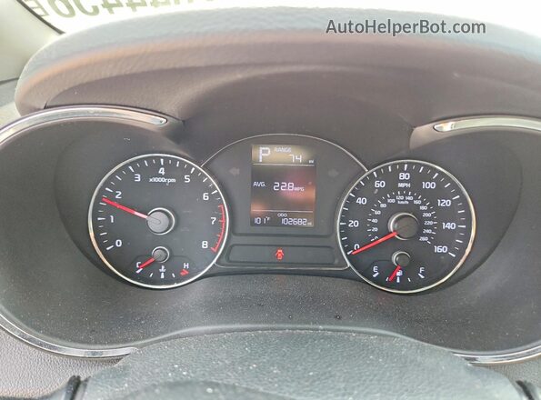 KNAFK5A86H5721702 2017 KIA FORTE White Widok zestawu wskaźników