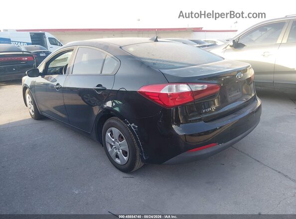 KNAFX4A64G5499718 2016 KIA FORTE Black Задня ліва чверть