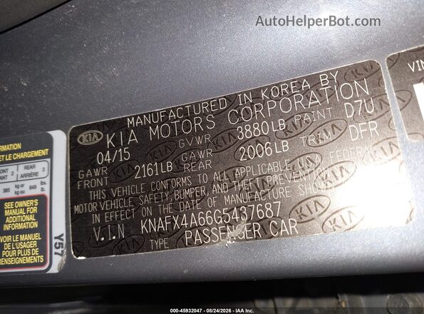 KNAFX4A66G5437687 2016 KIA FORTE Purple Widok komory silnika