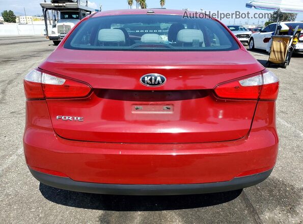 KNAFX4A68G5544823 2016 KIA FORTE Red უკანა ხედი