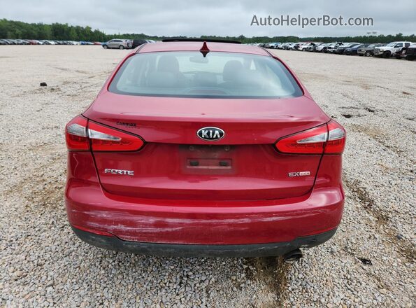 KNAFZ4A83G5571908 2016 KIA FORTE Red უკანა ხედი