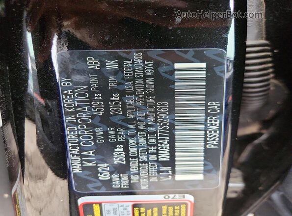 KNAG64J77S5290613 2025 KIA K5 Black Вид підкапотного простору