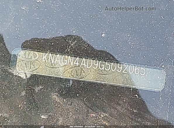 KNAGN4AD9G5092065 2016 KIA OPTIMA HYBRID Black Instrument cluster view