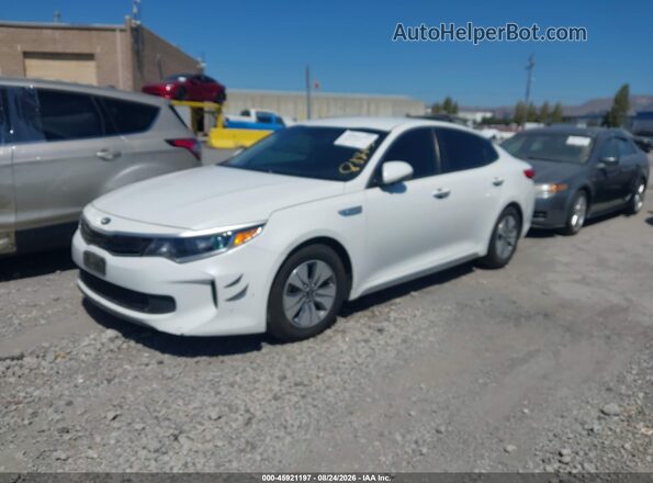 KNAGT4LE6H5013402 2017 KIA OPTIMA White Vista tres cuartos delantera izquierda