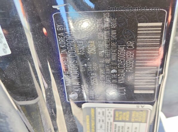 KNAGU4LC2H5005941 2017 KIA OPTIMA Black Engine compartment view