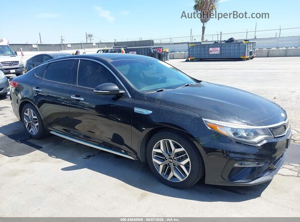 KNAGU4LE0L5037636 2020 KIA OPTIMA HYBRID Black უკანა სალონის ხედი