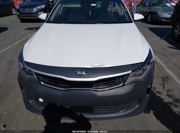KNAGU4LE3H5013788 2017 KIA OPTIMA HYBRID White Դիմացի տեսք