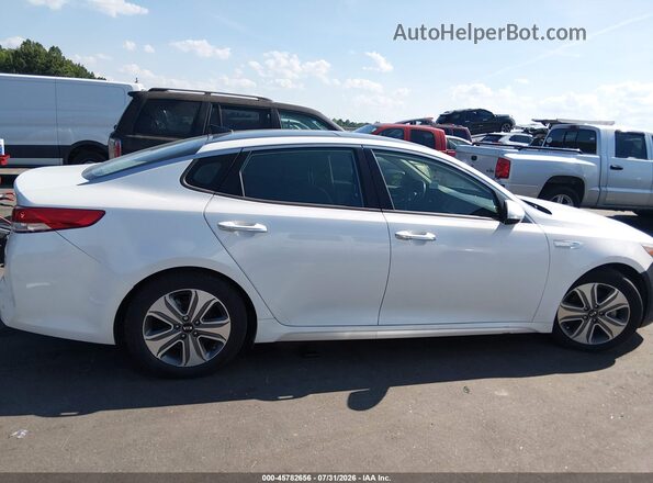 KNAGU4LE3H5013788 2017 KIA OPTIMA HYBRID White Սալոնի հետևի տեսք