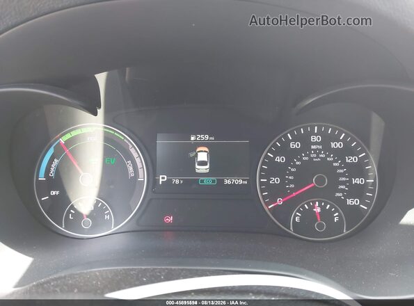 KNAGU4LE5L5045425 2020 KIA OPTIMA HYBRID White უკანა სავარძლების ხედი