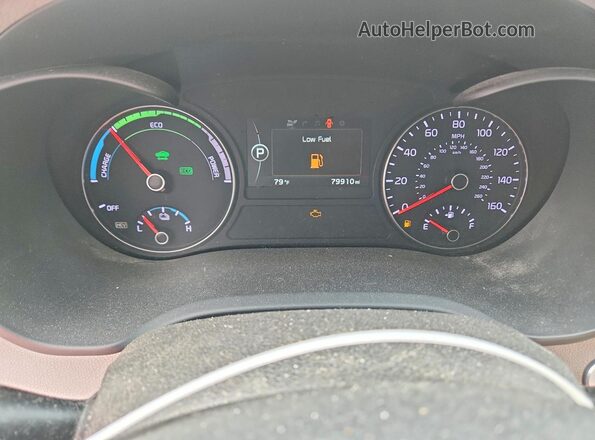 KNAGV4LD1H5013910 2017 KIA OPTIMA Blue Widok zestawu wskaźników