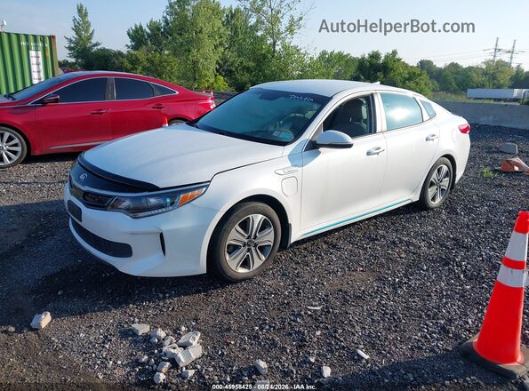 KNAGV4LD6H5012901 2017 KIA OPTIMA PLUG-IN HYBRID White წინა მარცხენა ხედი სამი მეოთხედიდან