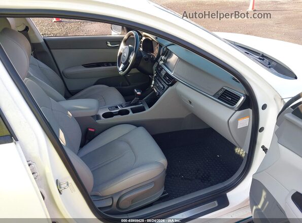 KNAGV4LD6H5012901 2017 KIA OPTIMA PLUG-IN HYBRID White წინა სალონის ხედი