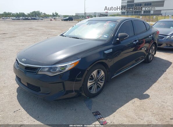 KNAGV4LD7H5009344 2017 KIA OPTIMA PLUG-IN HYBRID Black წინა მარცხენა ხედი სამი მეოთხედიდან
