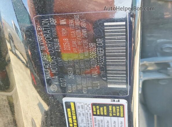 KNALC4J10H5069298 2017 KIA CADENZA Black Вид підкапотного простору